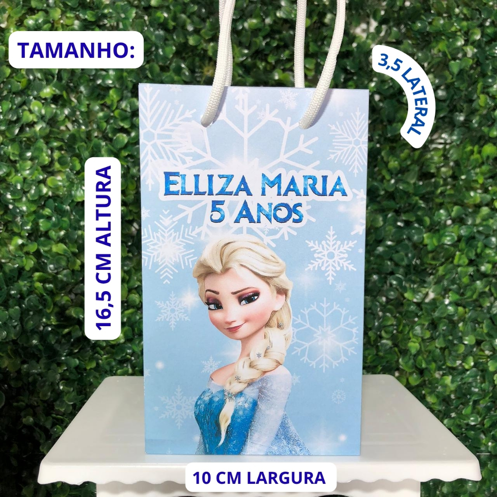 SACOLINHA SURPRESA PERSONALIZADA - TEMA FROZEN - DECORAÇÃO - FESTA DE ANIVERSARIO - (PEGUE E MONTE) - LEMBRAÇINHAS