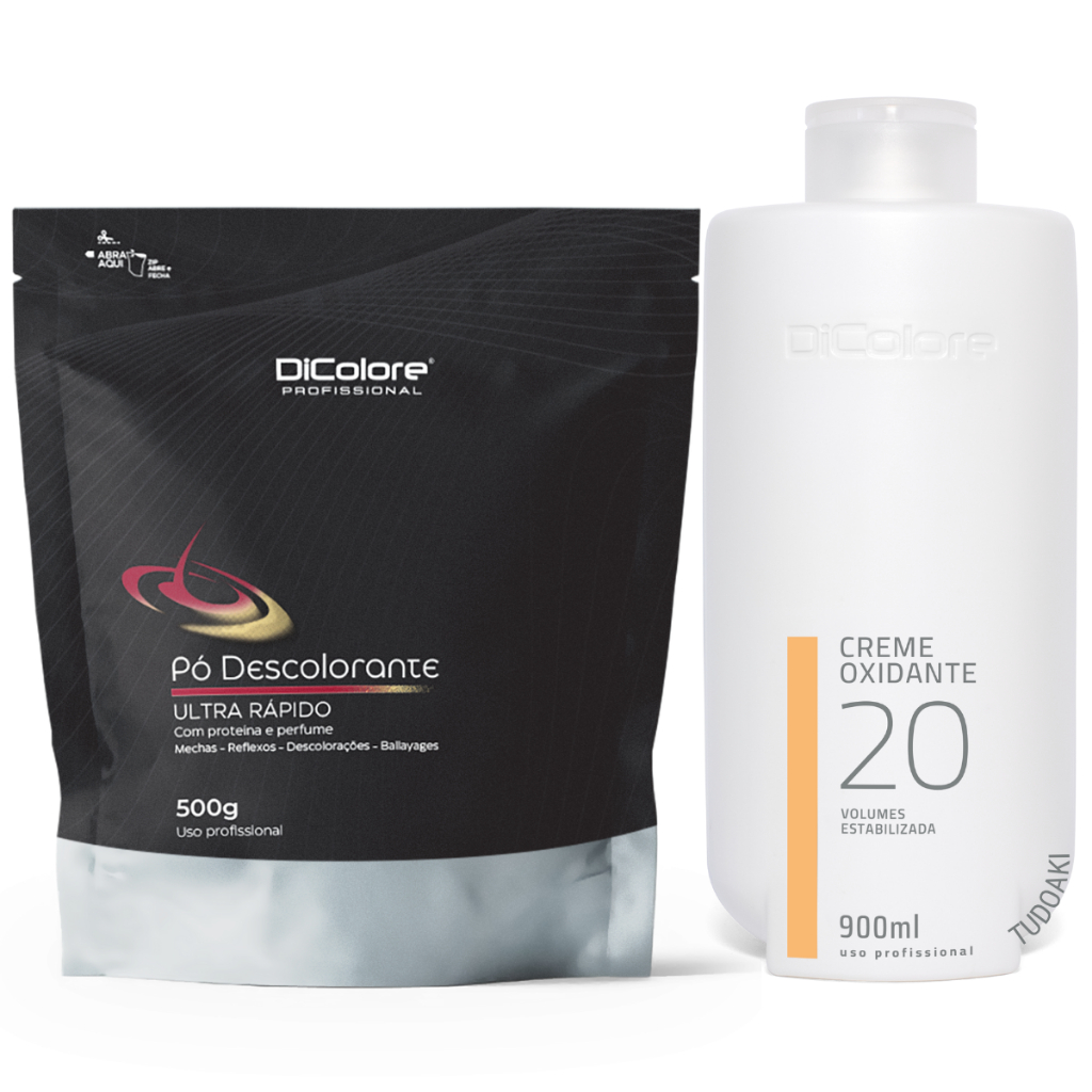 Pó Descolorante Azul Ultra Rápido 500g + OX 20V DIColore - Kit 2 Produtos