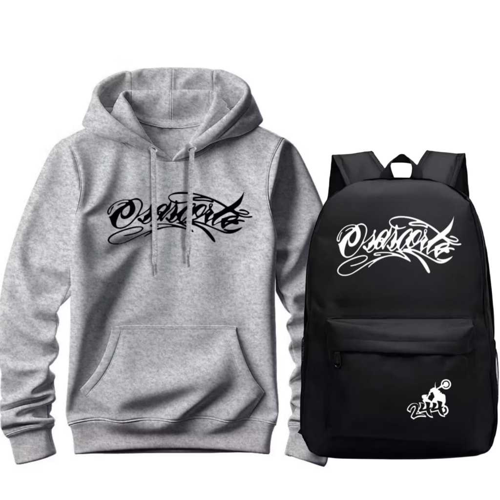 Kit Moletom e Mochila Estampado Osascorte Moda Moto Com Capuz Agasalho e Mochila em Oferta na Shopee