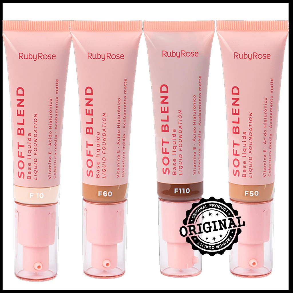 Base Facial Soft Blend HBM301 G1/G2-RUBY ROSE em Oferta na Shopee