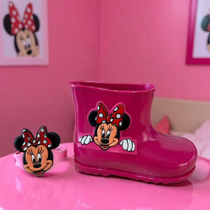 Botinha Galocha bebe lisa emborrachada e antiderrapante