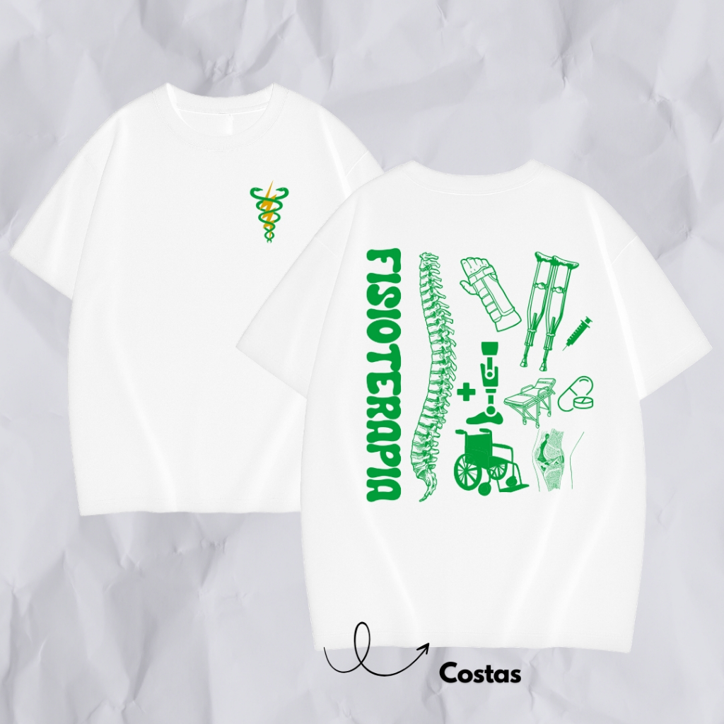 Blusa Farda Curso de Fisioterapia Esportiva Camiseta 100% Algodão Unissex Universitários Faculdade Fisioterapeuta