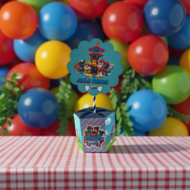 CENTRO DE MESA PATRULHA CANINA GRANDE FESTA INFATIL em Oferta na Shopee