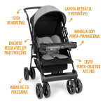 Carrinho De Bebê Tutti Baby Solare Preto - Passeio 15kg