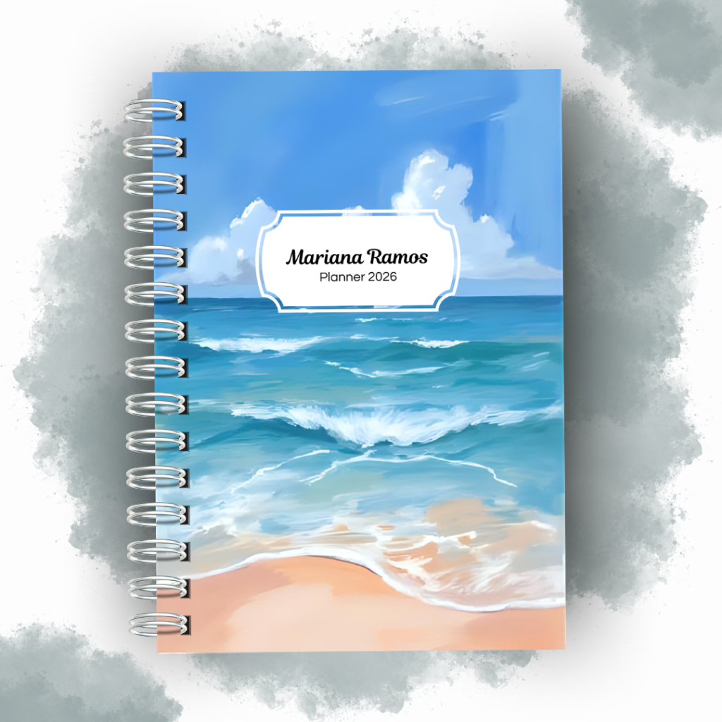 Planner 2026 com Planejamento Semanal • Capa Dura Personalizada • Ideal para Organização Pessoal