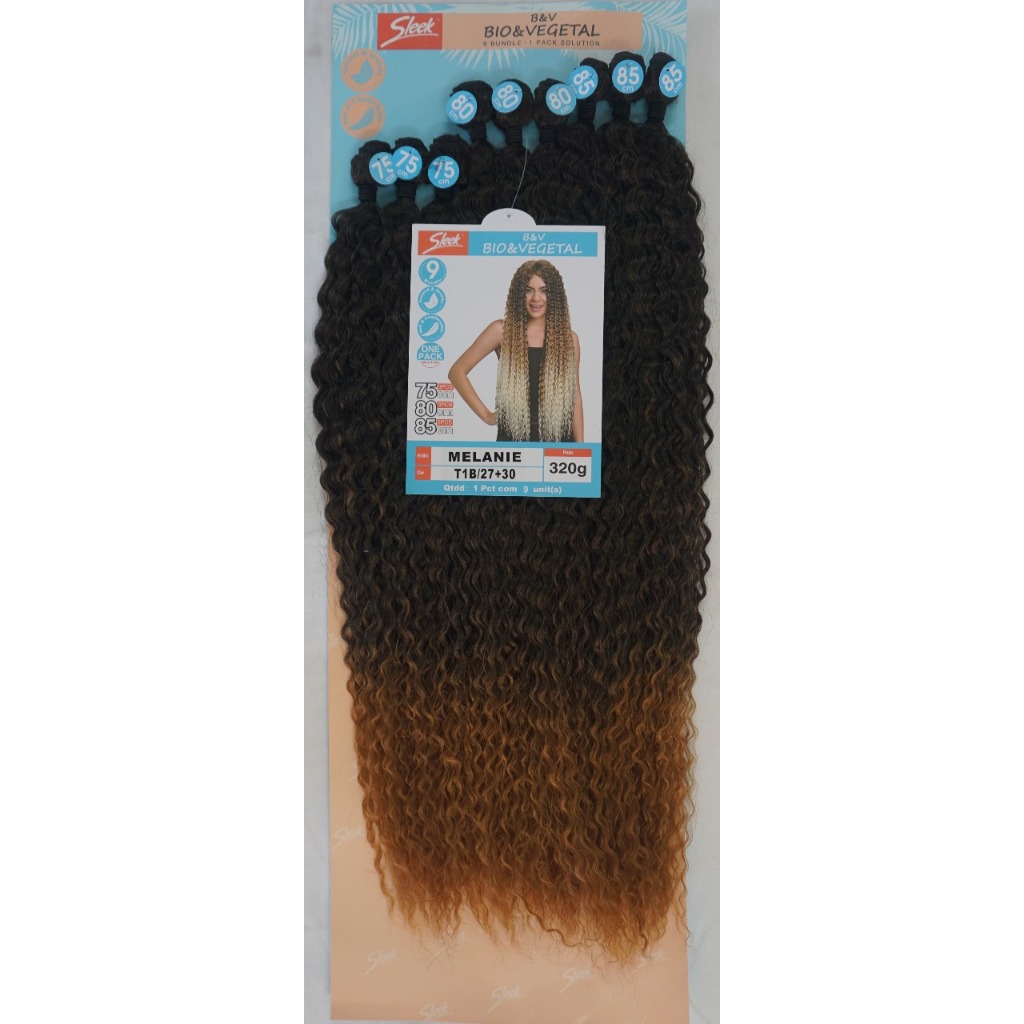 Cabelo Bio Vegetal Cacheado Sleek Melanie 85cm Na Tela