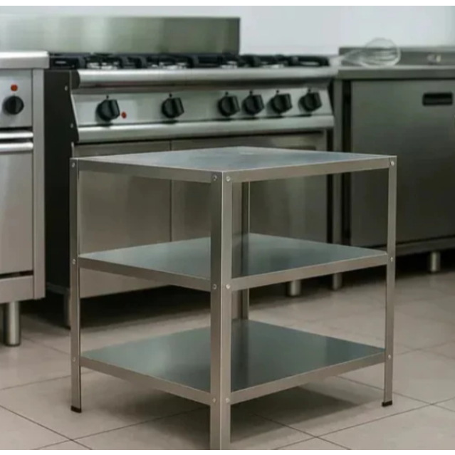 Mesa 3 Bandejas Auxiliar Aço Industrial Cozinha Multiuso Top
