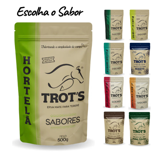 Erva Terere Trots Mate Premium Country Original Hortelã 500g Sabor Cereja Black IceFresca Gelado