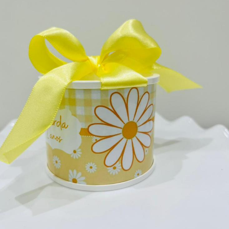 Kit mini tubolatas margarida 5x6 - Maternidade, chá de bebê, aiversário, lembrancinhas festa