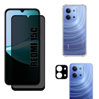 Kit Para Redmi 15C | Película de Privacidade Fosca - Capa Anti Shock - Película da Câmera 3D em Oferta na Shopee