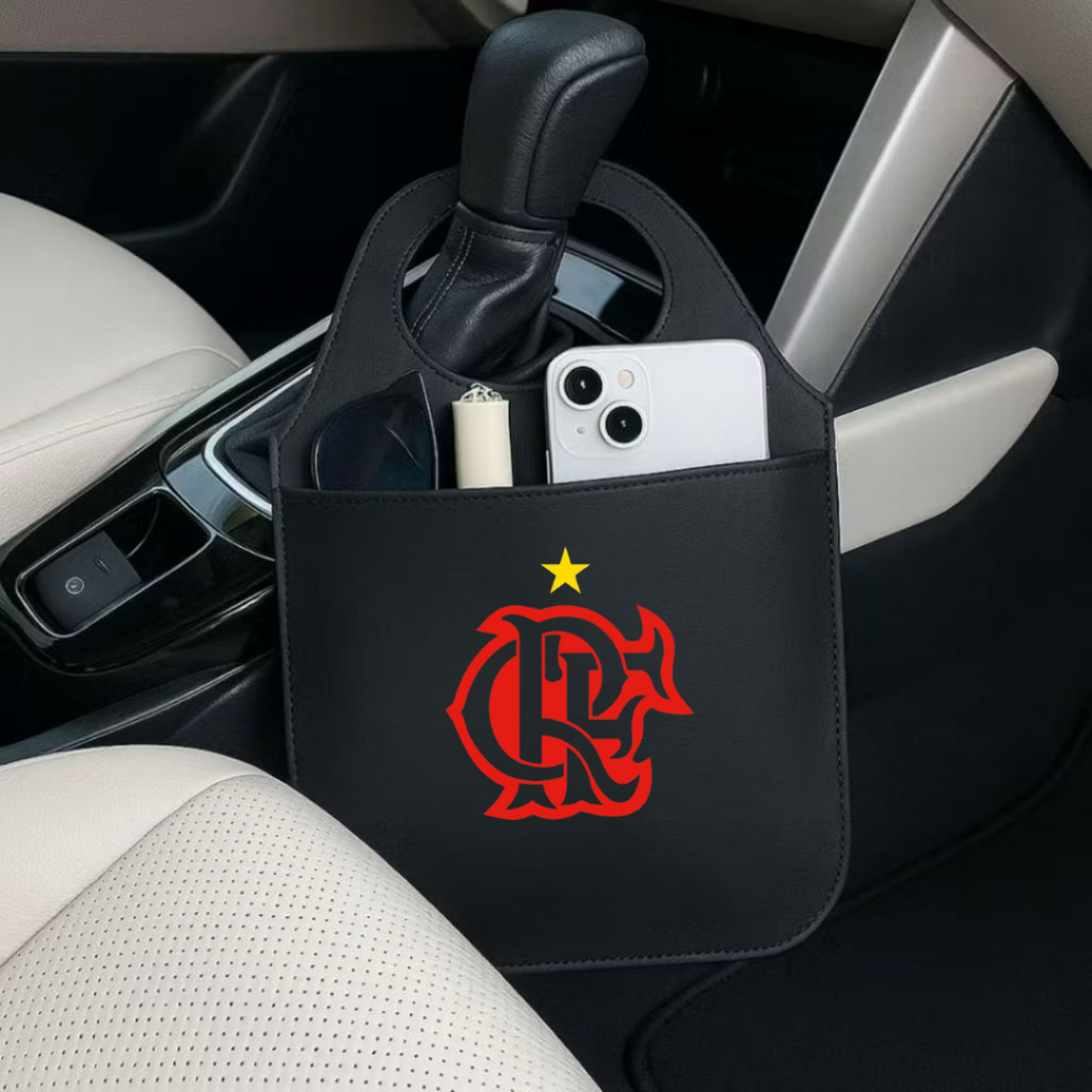 Lixeira De Carro Personalizado Times Organizador Couro Universal em Oferta na Shopee