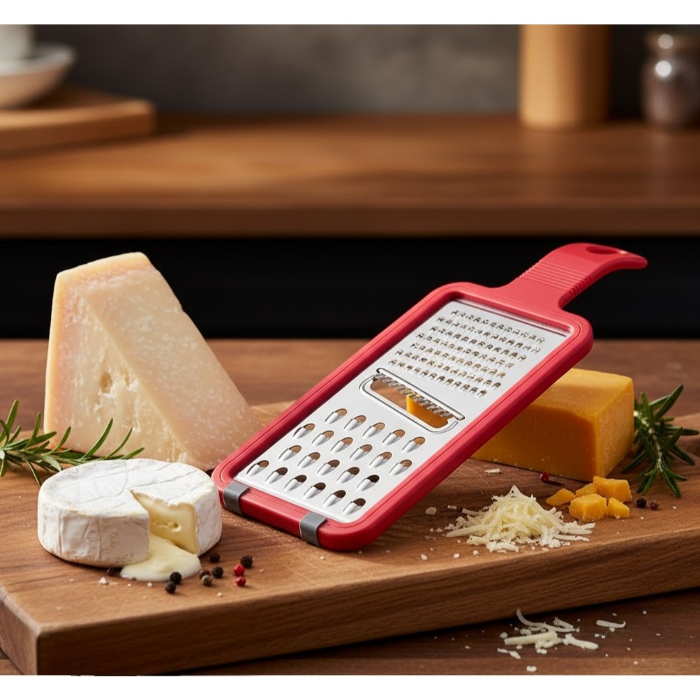 Ralador Tramontina Inox com Cabo Emborrachado Vermelha