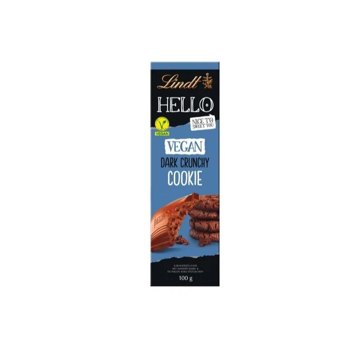 Barra de Chocolate Lindt Hello Vegan Cookie 100g