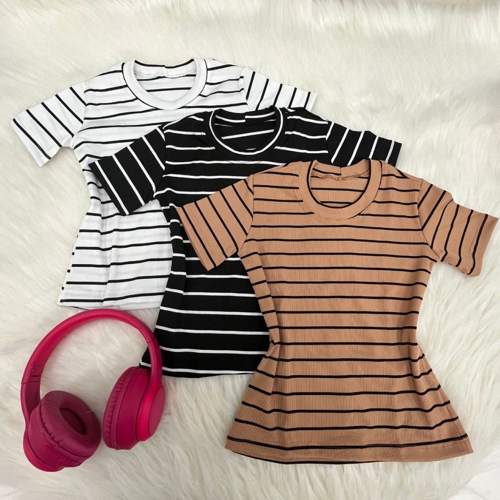 Blusa Infantil e Juvenil Menina Listrada Moda Casual Moda Verão em Oferta na Shopee