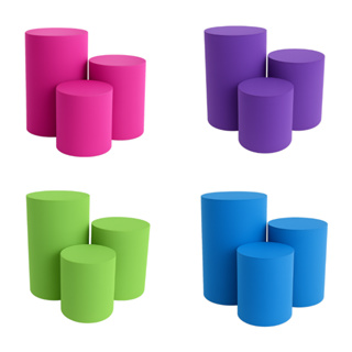 Trio Capas de Cilindro para Festas, Cores Neutras e Vibrantes, P M G em Oferta na Shopee