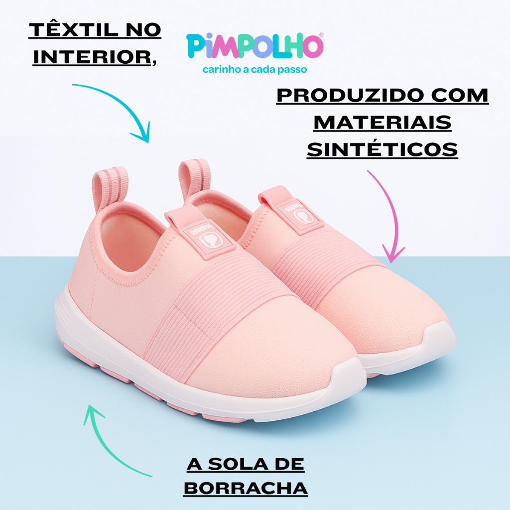 Tenis infantil menina new sport bebe calce facil pimpolho nas cores rosa a azul marinho