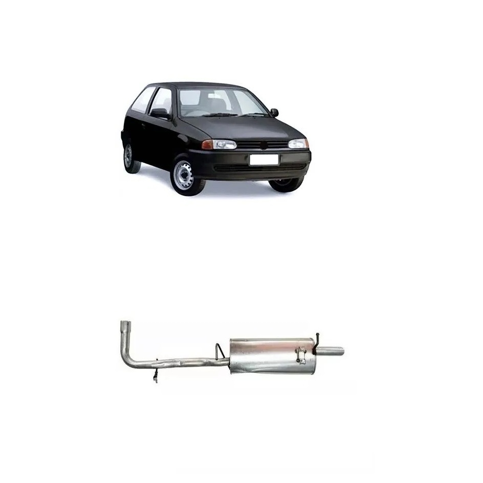 Escapamento Silencioso Traseiro Gol 1.0 8v G2 1994 A 2005