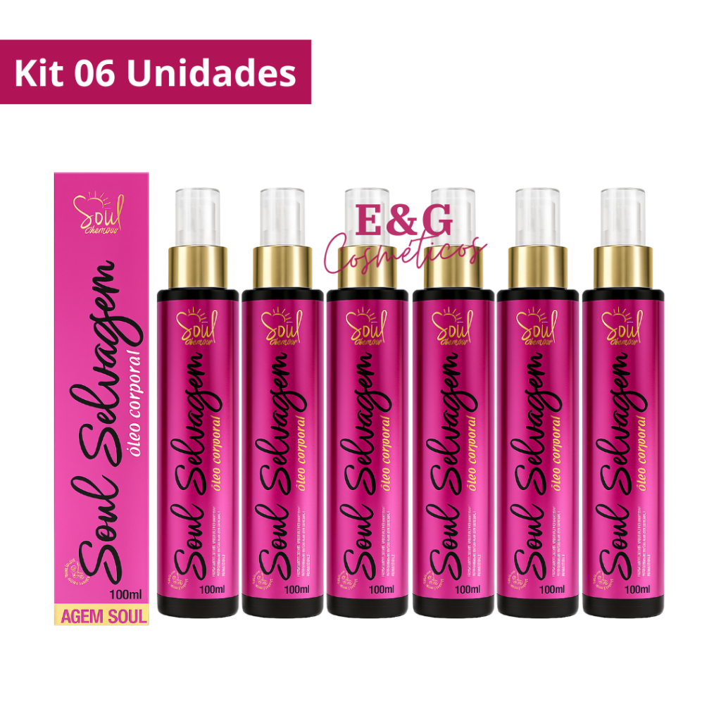 Kit 06 Soul Selvagem Óleo Clareador de Axilas e Virilha 100ml Soul Cosméticos em Oferta na Shopee