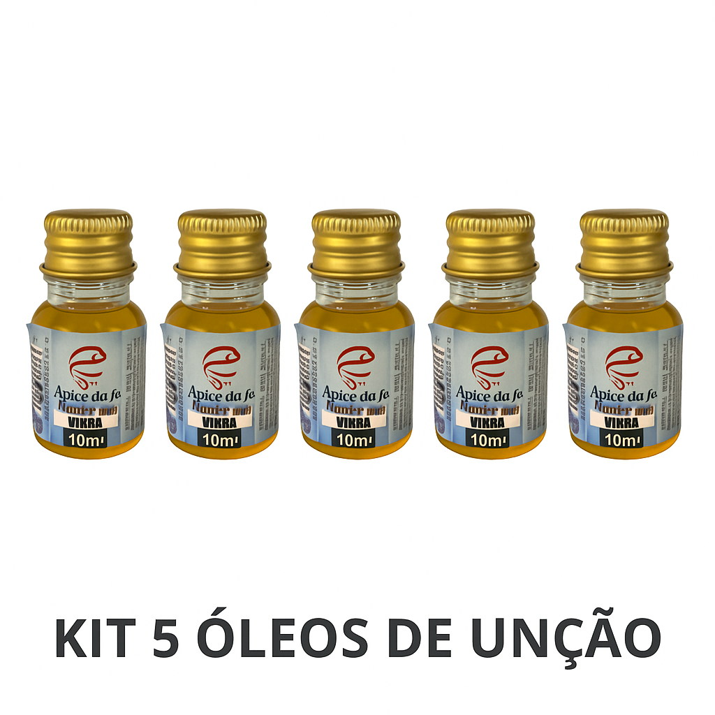 Kit 5 óleos de unção- Essência de Mirra 10 ml. óleo mirra 10ml 5 unidades