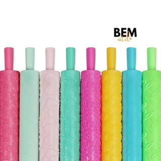 40 cm - Rolo de Massa com Diversos Relevos Decorativos Portatil - 40cm em Oferta na Shopee