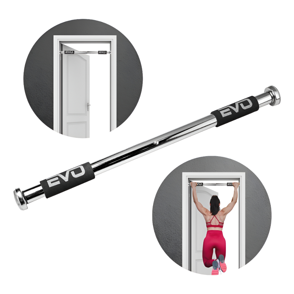 Barra Fixa De Porta Aço Multifuncional Exercício Musculação EVO