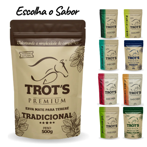 Erva Terere Trots Mate Premium Tradicional Gelado Tereré Black Ice Refrescante Folha Agro 500g