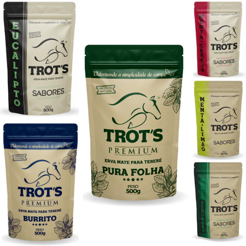 Erva Terere Trots Mate Premium Country Eucalipto Folha Tradicional Tereré Black Gelado Verão 500g