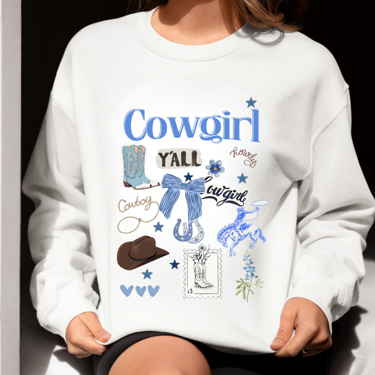 moletom sem capuz moletom careca MOLETOM SEM CAPUZ COWGIRL moletom 100% algodão