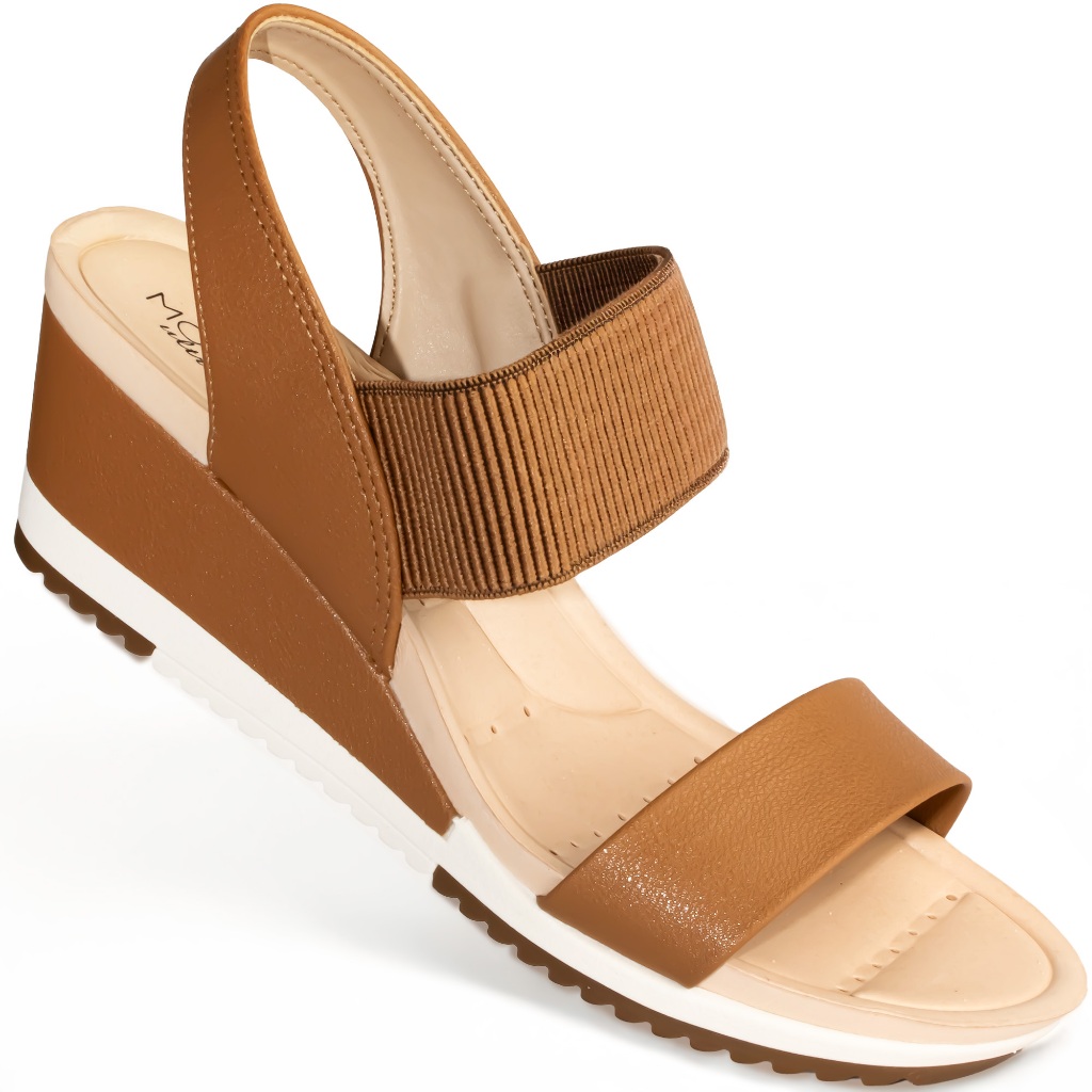 Sandália Modare Anabela Ultraconforto Ortopédica Original 7123 Caramelo em Oferta na Shopee