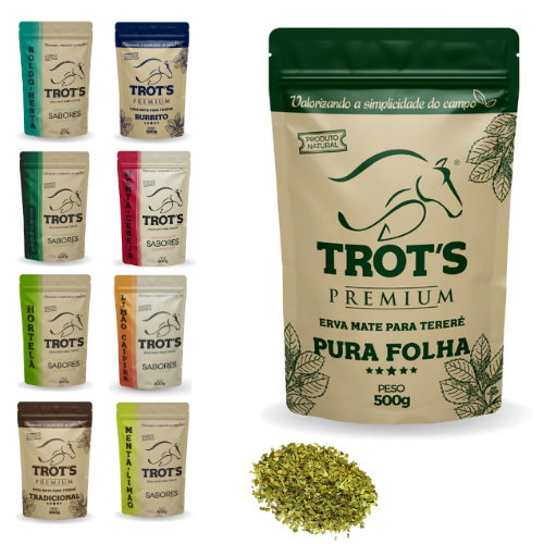 Erva Terere Trots Mate Premium Country Pura Folha Ervas Gelado Verão Sabor Farm Tradicional 500g