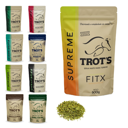Erva Terere Trots Mate Premium Supreme Fit Ervas Chá Natural Calor Verão Burrito Tradicional 500g