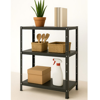Estante De Aço Armário Multiuso 60cm 3 Bandejas Resistente