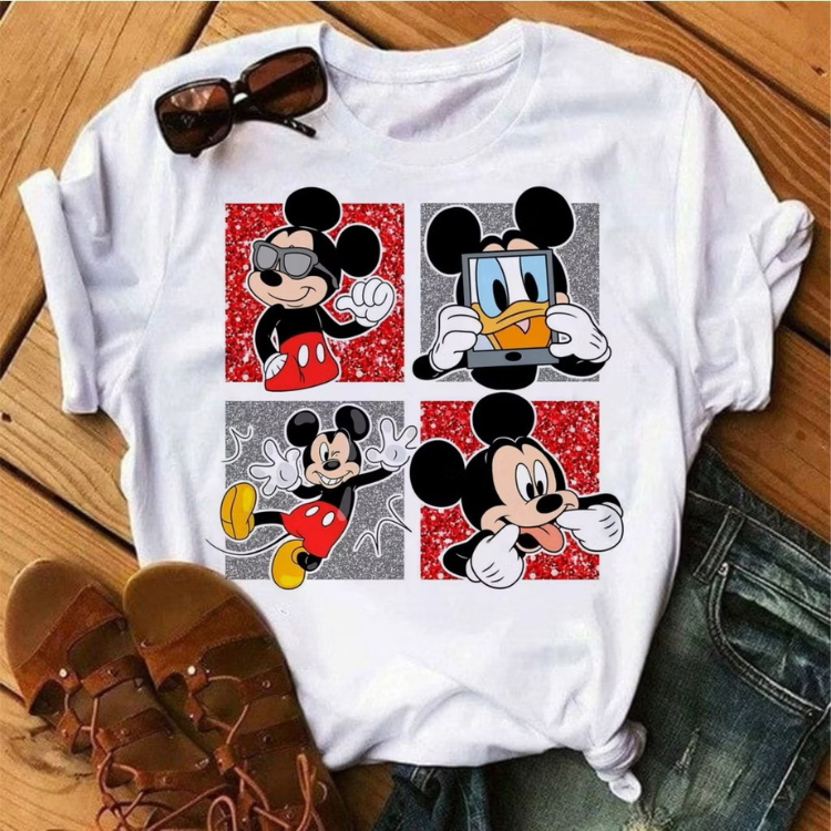 camiseta feminina camiseta 100% algodão T-SHIRT FEMININA MICKEY t-shirt mickey t-shirt estampada