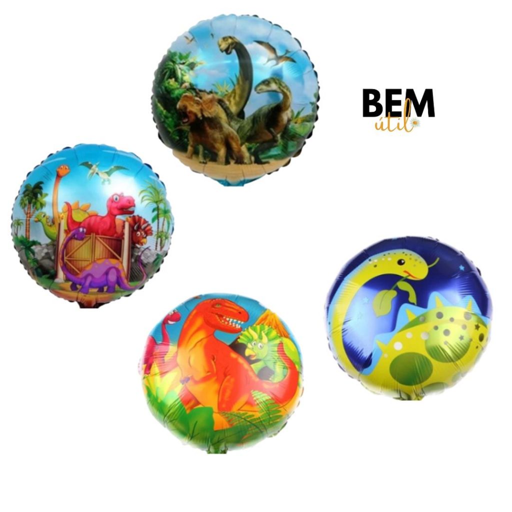 KIT 10 Balões Dinossauro tamanho 30CM centro de mesa balão de festa
