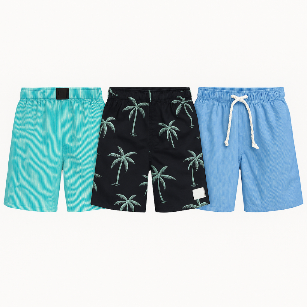 Kit 3 Bermudas Estampadas Infantis Sortidas – Conforto e Estilo