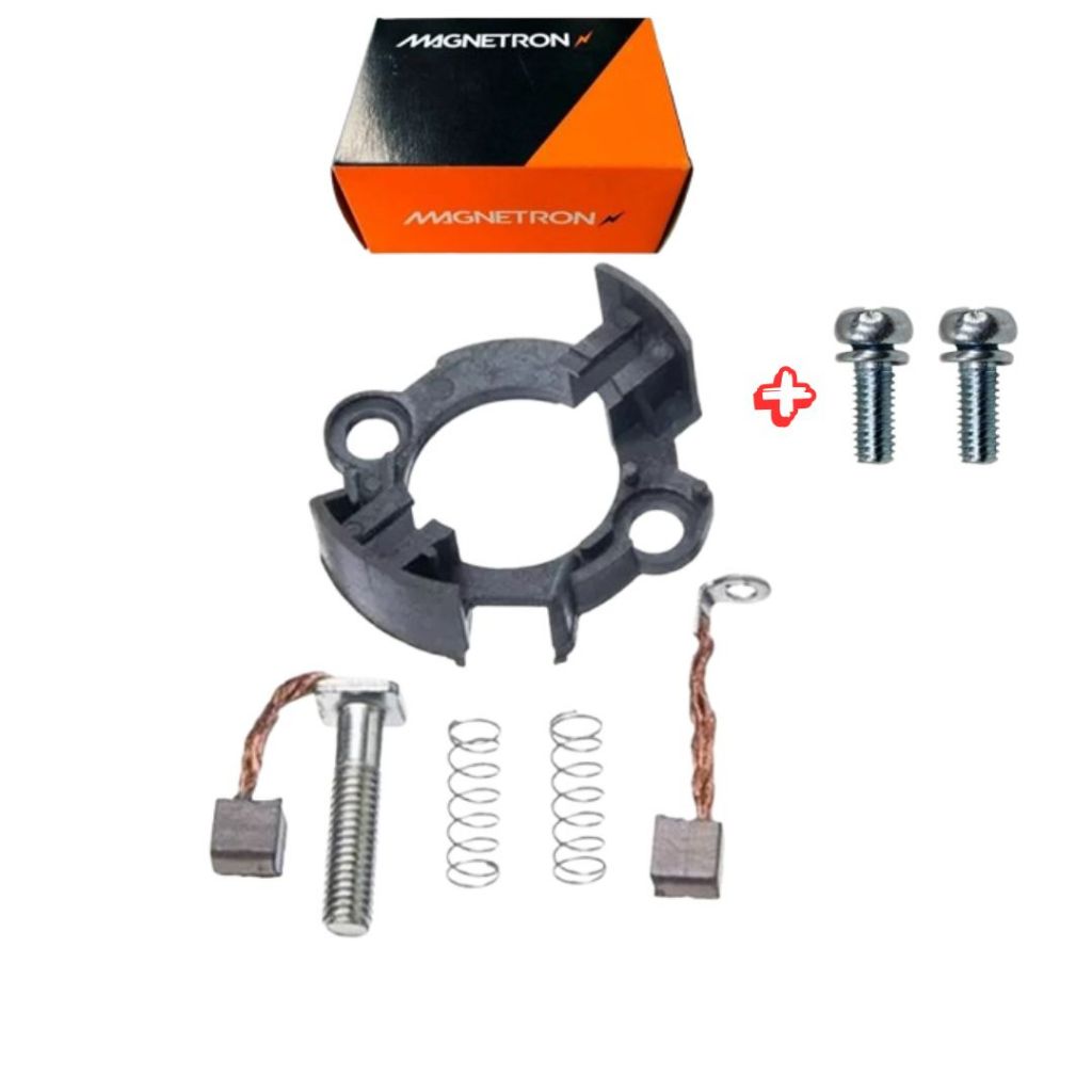 Suporte Escovas Titan 150 160 Bros 160 Xre 190 Biz 125 Reparo p/ Motor Partida Arranque + Parafusos