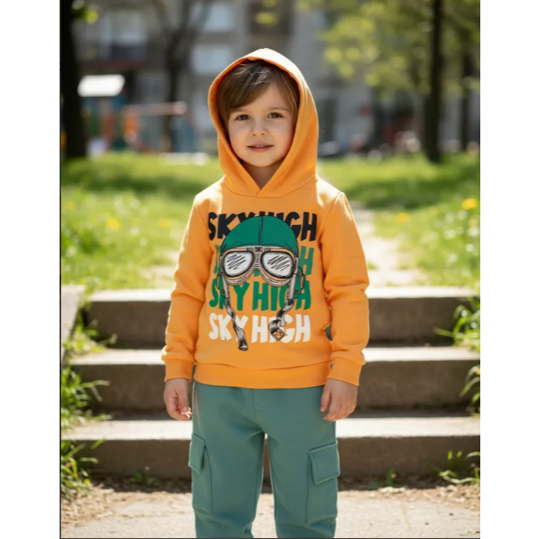 Conjunto Moletom Felpado Infantil Inverno - Tamanho 01 ao 03