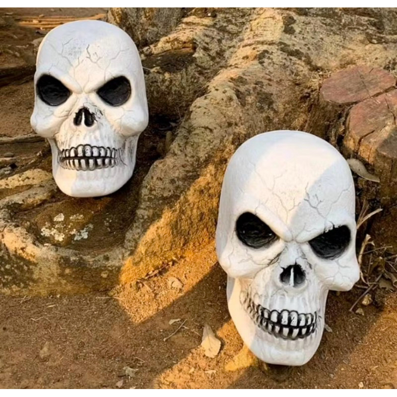 CRÂNIO PLÁSTICO 23CM | DECORAÇÃO HALLOWEEN | FESTA FANTASIA