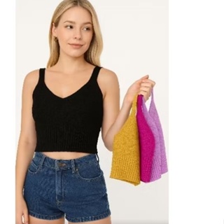 kit 9 Cropped Top Feminino Trico Tricot escama indo  atacado Revenda Inverno Moda Blogueira Instagram Juliette em Oferta na Shopee