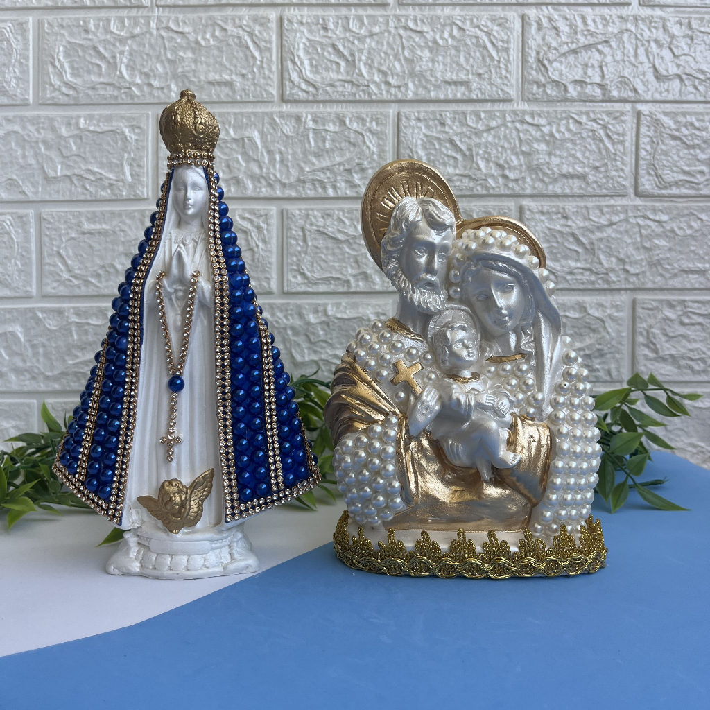 Imagem Nossa Senhora Aparecida Azul e Sagrada Familia PROMOÇÃO