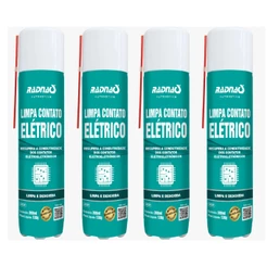 Kit 4 Limpa Contato Elétrico Spray Uso Geral 300ml Radnaq