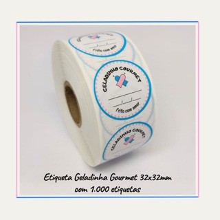 Etiquetas Adesivas Para Geladinho Gourmet Redondo em Oferta na Shopee