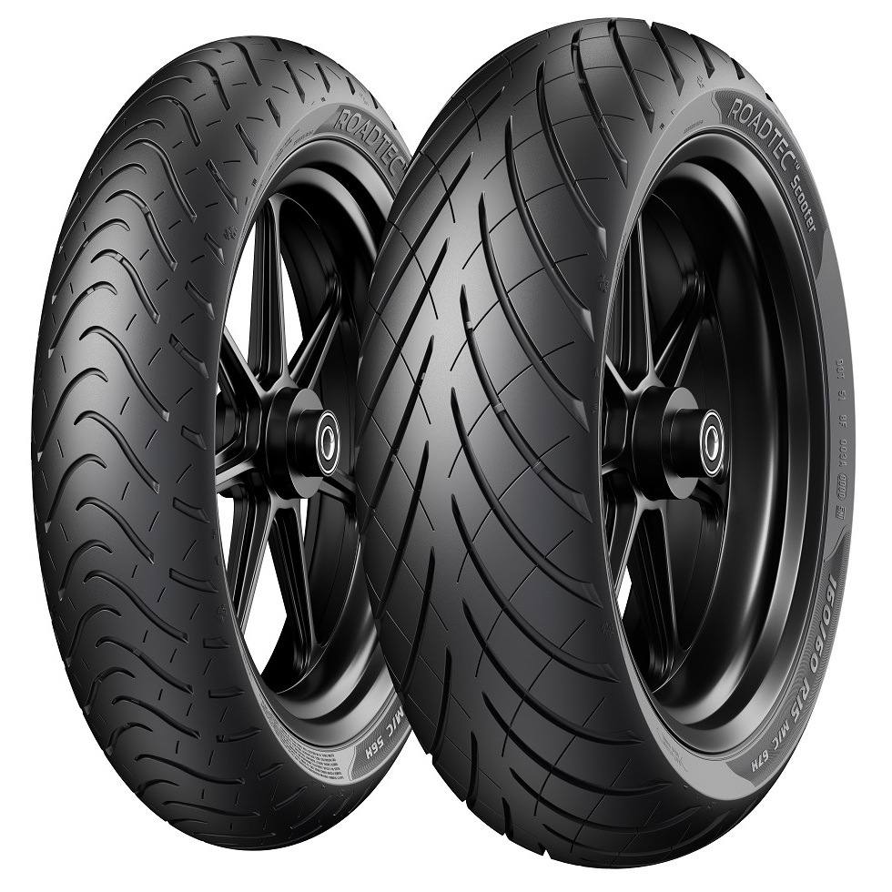 Par Pneu Moto 90/90-12 + 3.50-10 Roadtec Scooter Metzeler