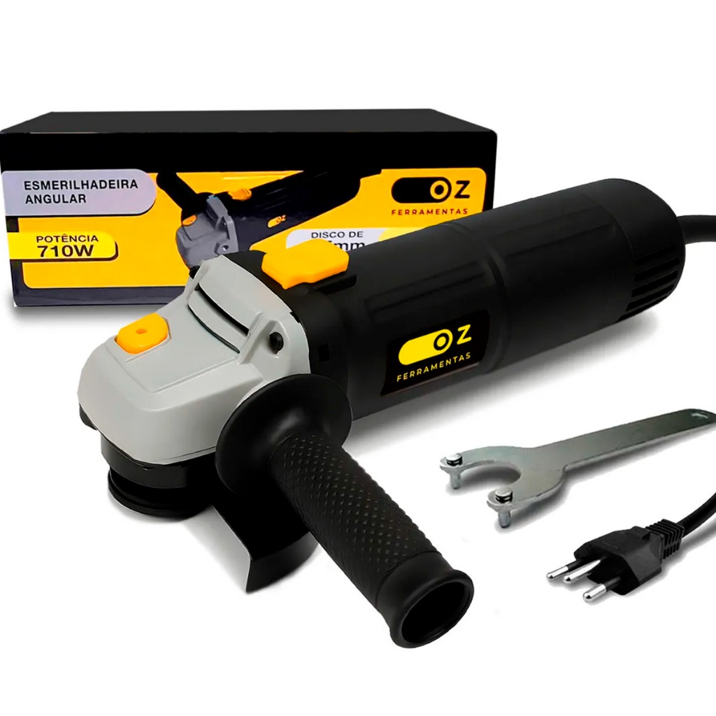 Esmerilhadeira Lixadeira Angular Profissional Capacidade Disco 4.1/2" 110V Oz em Oferta na Shopee