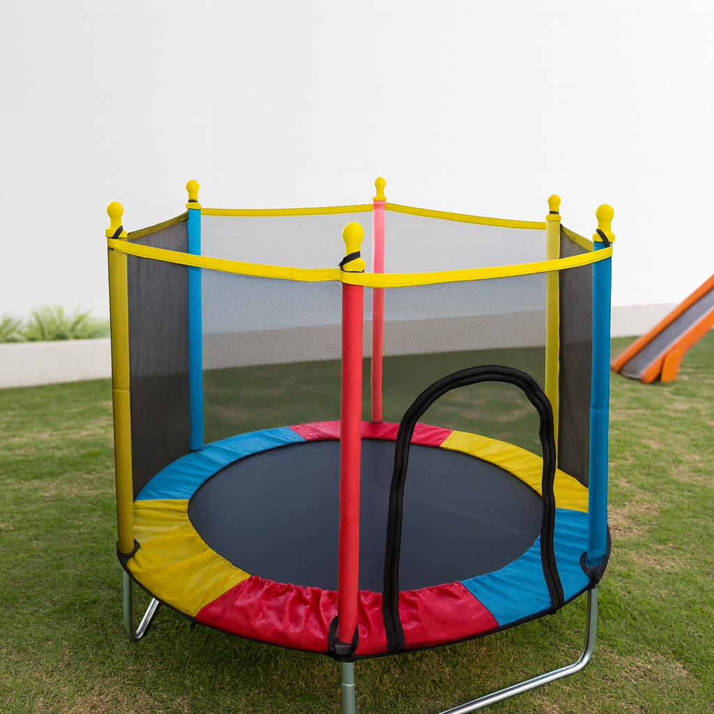 Pula Pula Cama Elástica Infantil Trampolim Playground Desmontável Eloria 1,40 altura X 1,20 largura