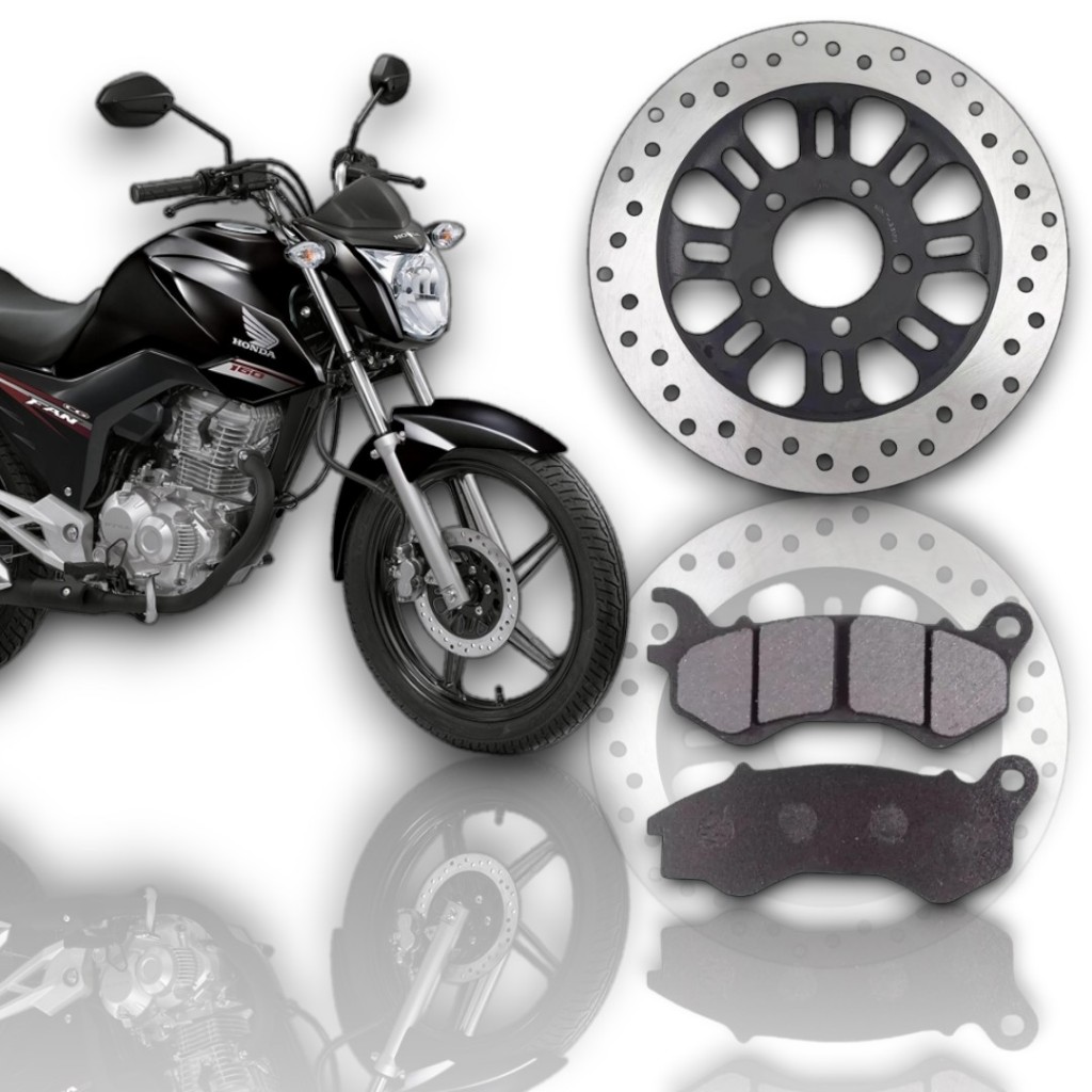 Disco Freio Dianteiro + Pastilha Titan160 Fan160 16/17 Cbs em Oferta na Shopee
