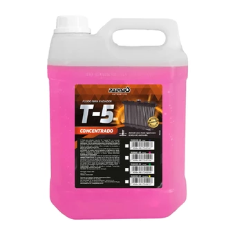 Aditivo Radiador Radnaq T-5 Concentrado Rosa 5 Litros Galão