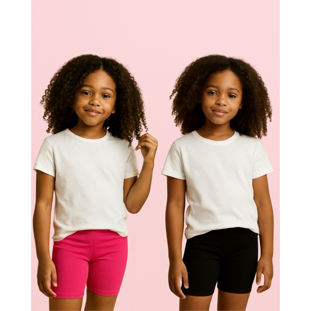 Kit 2 shorts ciclista infantil juvenil bermuda feminino roupa menina uniforme escolar colegio verão dia a dia basico. em Oferta na Shopee