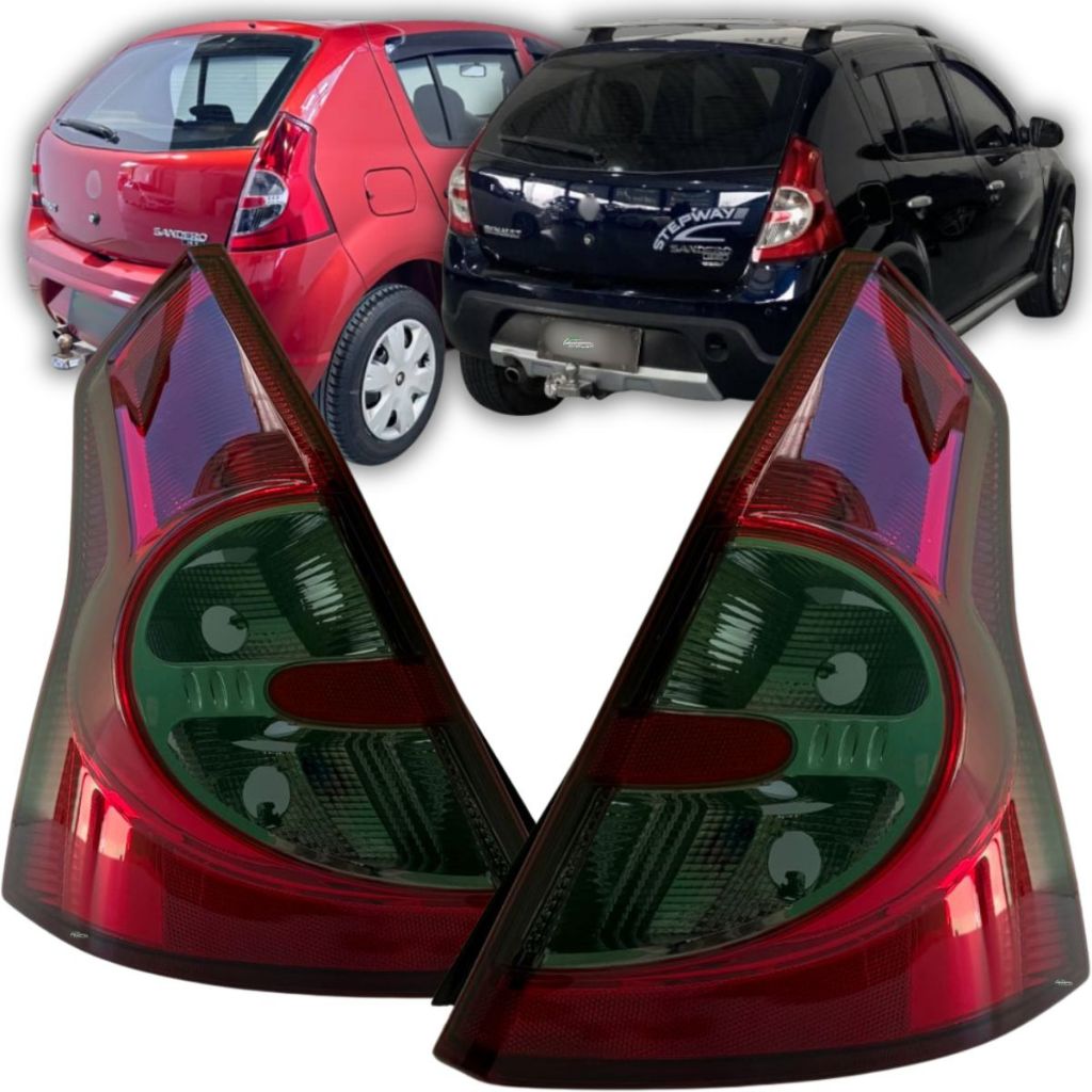 Par Lanterna Traseira Para Renault Sandero Stepway 2007 2008 2009 2010 à 2011 Sport Fumê