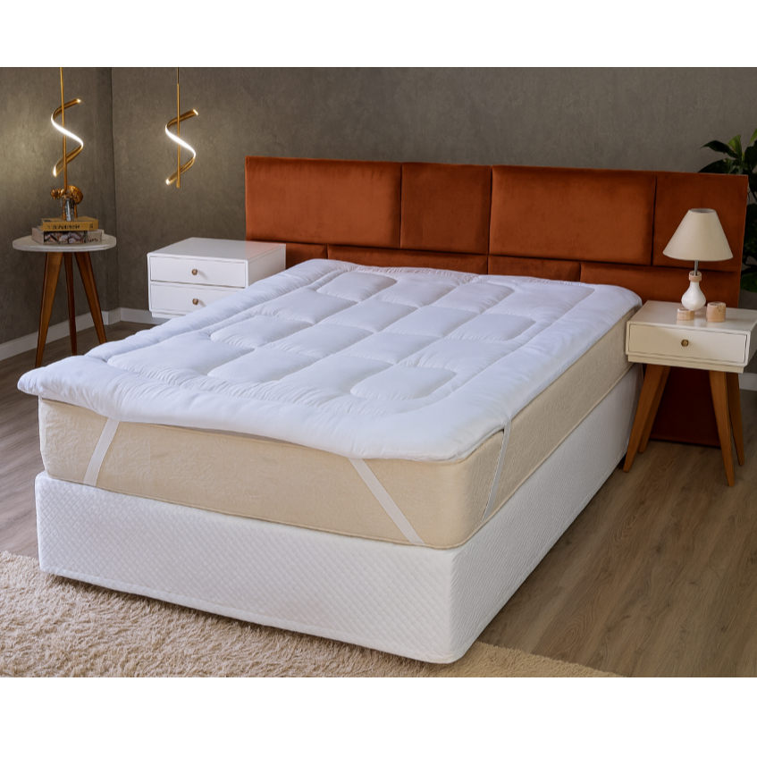 Pillow Top Casal Solteiro Queen King Size Protetor Colchão 400 Fios Toque Extra Macio Premium em Oferta na Shopee